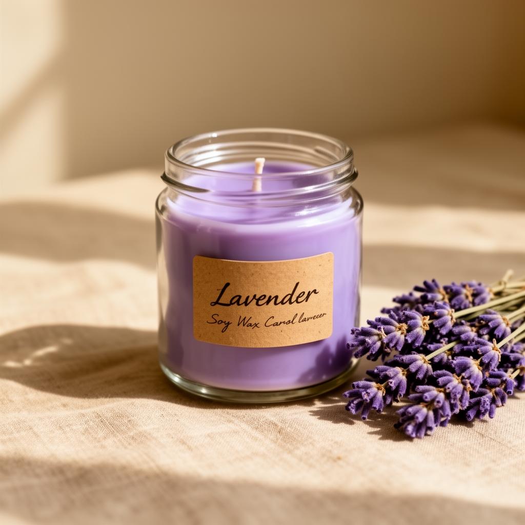 Lavendel Sojawachs Kerze